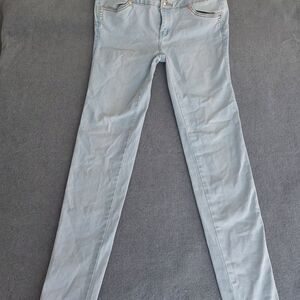 Clash Jeans USA Light Wash Rhinestone Embellished Skinny Jeans Size 5